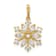 14K Yellow Gold Polished Cubic Zirconia Snowflake Pendant