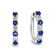 1.15ctw Sapphire and Diamond Hoop Earrings in 14k White Gold