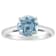 8mm Round Sky Blue Topaz Rhodium Over Sterling Silver Ring
