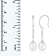 7.5-8mm White Cultured Freshwater Pearl and Cubic Zirconia Rhodium Over
Sterling Silver Earrings