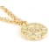 Medallion Pendant Necklace In 18K Gold Over Bronze 22 Inch
