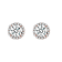 CZ Halo Stud Earrings In 18K Rose Gold Over Brass