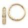 14K Yellow Gold Cubic Zirconia Children's Hinged Hoop Earrings