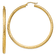 14k Yellow Gold Diamond-Cut 2 3/16" Round Hoop Earrings