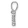 Rhodium Over 14K White Gold Lab Grown Diamond Letter Z Initial Pendant