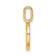 14K Yellow Gold Diamond Letter D Initial Pendant