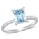 Aquamarine and Diamond 14K White Gold Engagement Ring 2ctw