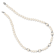Rhodium Over Sterling Silver 6-9mm Freshwater Cultured Pearl 5-station Necklace