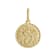 Capricorn Zodiac Medallion Pendant In Solid 14K Yellow Gold