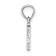 Rhodium Over 14k White Gold Polished Block Letter N Initial Pendant