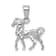 Rhodium Over 14k White Gold Solid 3D Polished Horse Pendant