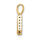 14K Yellow Gold Diamond Letter H Initial with Bail Pendant