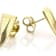 Polished Rectangular Bar Stud Earrings In 18K Gold Over Sterling Silver