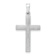 Rhodium Over 14k White Gold Brushed and Polished Latin Cross Pendant