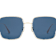 Dior Cannage SIU Gold Square Frame / Blue Lenses Sunglasses