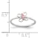 Sterling Silver Polished Pink Cubic Zirconia Butterfly Children's Ring