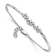 Rhodium Over 14k White Gold Diamond Bangle Bracelet