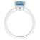 10x8mm Oval Sky Blue Topaz Rhodium Over Sterling Silver Ring