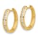 14K Yellow Gold Lab Grown Diamond SI1/SI2, G H I, Hinged Hoop Earrings