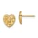 14K Yellow Gold Criss-Cross with Diamond-Cut 8mm Heart Stud Earrings