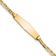 14k Yellow Gold Soft Diamond Shape Mariner Link ID Bracelet