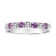 Pink Sapphire and Diamond 14k White Gold Band Ring 0.50ctw