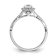 Rhodium Over 10K White Gold Eternal Promise Lab Grown Diamond Halo Ring 0.62ctw