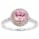 Pink And White Cubic Zirconia Platinum And 18K Rose Gold Over Silver
Ring 2.54ctw
