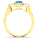 2.38ctw Blue Aquamarine and Diamond 14K Yellow Gold Halo Ring