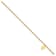 14K Yellow Gold Dangle Heart Bracelet