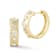 Rachel Zoe Mixed Shape CZ Hoop Earrings in 14K Gold Over Sterling Silver