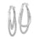 Rhodium Over Sterling Silver Polished Double Oval Hoop Earrings
