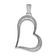 Rhodium Over 14k White Gold Diamond Heart Pendant