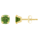 5mm Cushion Peridot 10k Yellow Gold Stud Earrings