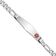 Rhodium Over 14k White Gold Medical Soft Diamond Shape Red Enamel Figaro
Link ID Bracelet