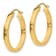 14k Yellow Gold 1" Square Tube Hoop Earrings
