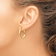 14k Yellow Gold Polished 1" Hoop Earrings