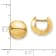 14K Yellow Gold Polished Round Huggie Earrings