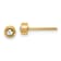 Stainless Steel Polished Yellow IP-plated Crystal Earrings