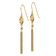 14k Yellow Gold Diamond-Cut Bead and Chain Dangle Earrings