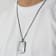 Robert Alton Men's Dog Tag Pendant With Chain In Titanium