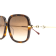 Gucci Gold Tone and Brown Havana Oversize Frame / Brown Gradient Lens Sunglasses