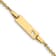 14k Yellow Gold Children's Heart ID Bracelet