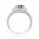London Blue Topaz with White Topaz Accents Halo Heart Sterling Silver Ring