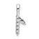 Rhodium Over 14k White Gold Diamond Number 1 Pendant