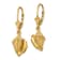 14k Yellow Gold Textured Conch Shell Dangle Earrings