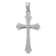 Rhodium Over 14k White Gold Satin Cross Pendant