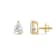 White Cubic Zirconia 14k Yellow Gold Studs With Velvet Gift Box 2.00ctw