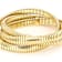 Omega Twist Multi-Row Bracelet In 18K Gold Over Bronze
