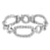 Rhodium Over Sterling Silver Polished and Twisted Link Bracelet